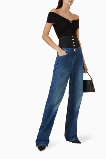 Corset-waist Jeans in Denim