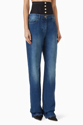 Corset-waist Jeans in Denim