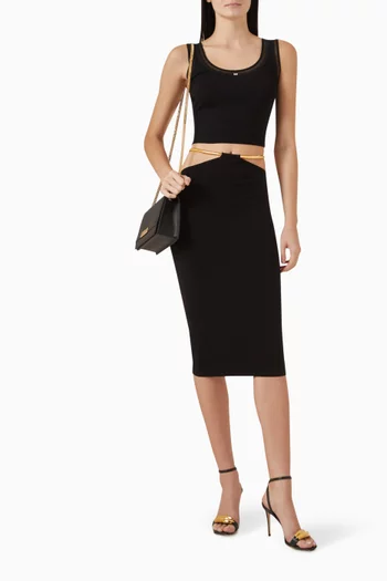 Jewel Logo Top in Ribbed-knit