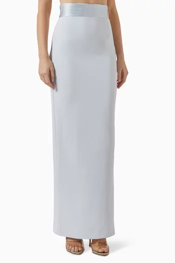 تنورة بحزام خصر منحوت كريب