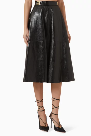 スカート Elisabetta Franchi Black Satin Midi Skirt Skirt Elisabetta Franchi | color Black | Gomez.pl/en