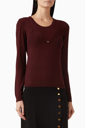 Round-neck Sweater in Wool-blend