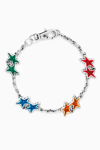 Melted Stars Bracelet in Silver-plated Brass