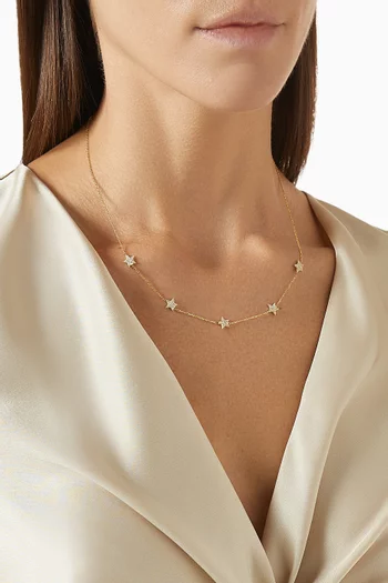 Star Necklace in Gold-tone Silver