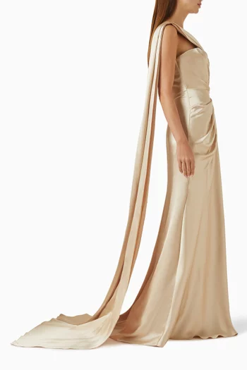 Rosewood Gown in Satin