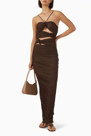 فستان فيرانيرا طويل بفتحات