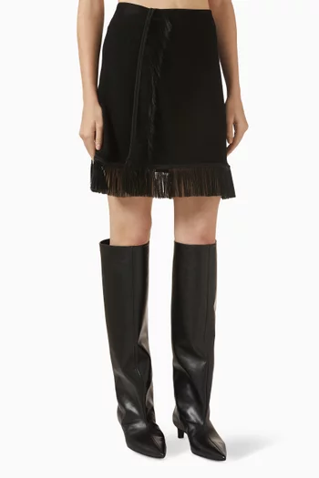 Fringed Mini Skirt