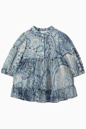 All Over Print Ruffle Dress