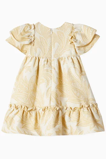 Floral Print Ruffle Dress in Cotton