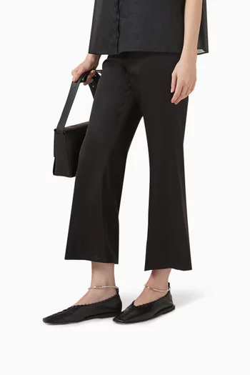 Ring Ballerina Pumps in Leather