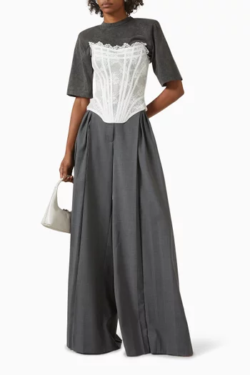 Pleated Wide-leg Pants