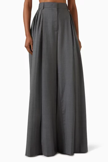Pleated Wide-leg Pants