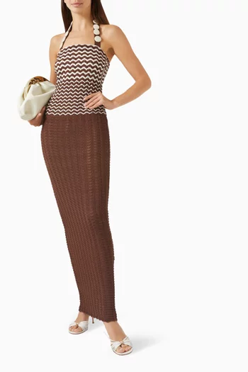 Neriah Stripe Dress in Stretch-knit