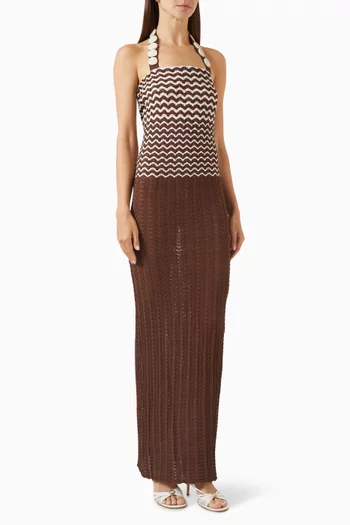 Neriah Stripe Dress in Stretch-knit