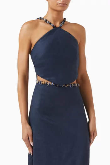 Giana Beaded Halter Top