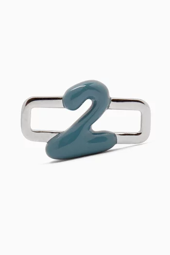 Two Charm in Sterling Silver with Enamel