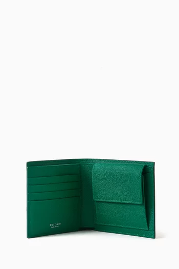 محفظة ثنائية الطيّ جلد