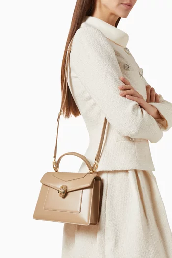 Medium Serpenti Forever Top-handle Bag in Leather