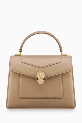 Medium Serpenti Forever Top-handle Bag in Leather