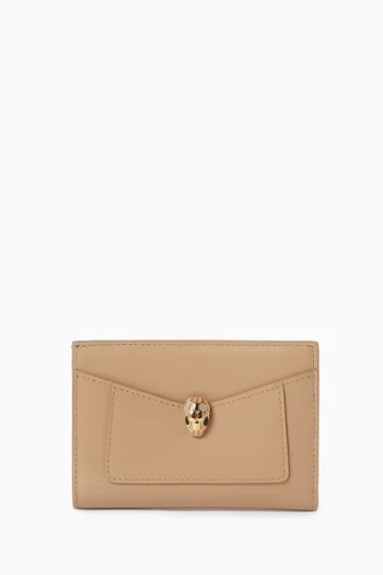 حافظة بطاقات سيربينتي فوريفر قابلة للطي جلد