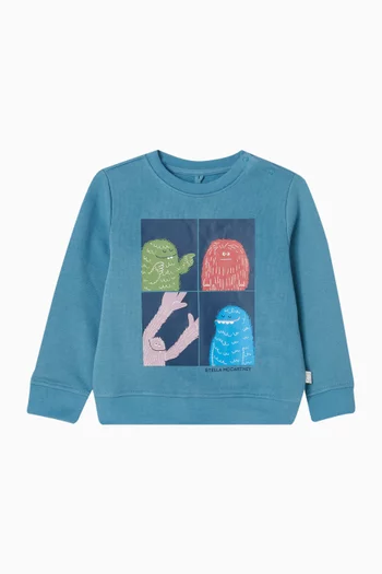 Yeti Printed Sweatshirt in Organic Cotton