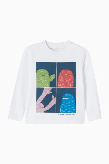 Graphic Print T-shirt in Cotton