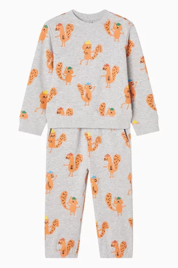 Beaver-printed Tracksuit in Cotton