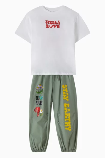 Love-print T-shirt in Cotton