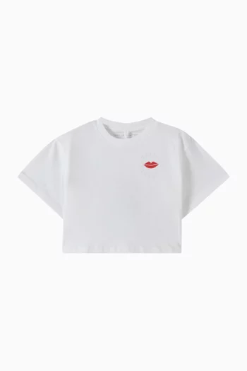Pop Logo Crop T-shirt in Cotton