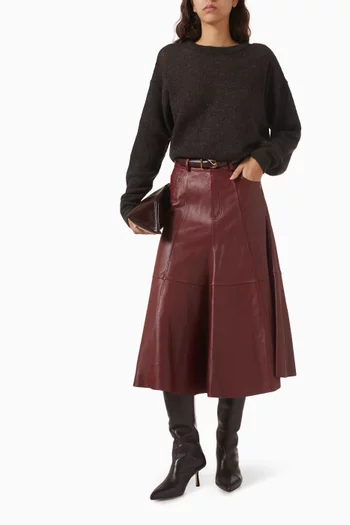 Mid Serenity Skirt in Leather