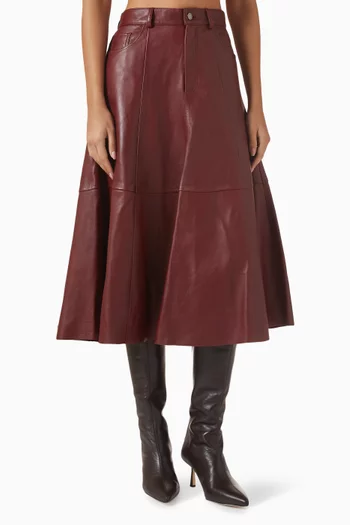 Mid Serenity Skirt in Leather