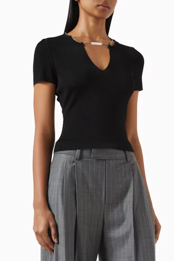 Nameplate-chain Top in Viscose