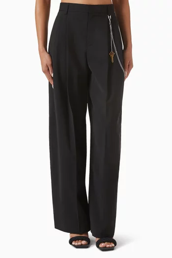 Chain Pants in Wool Blend