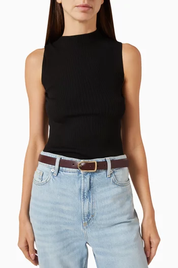 Colette Buckle Belt in Leather