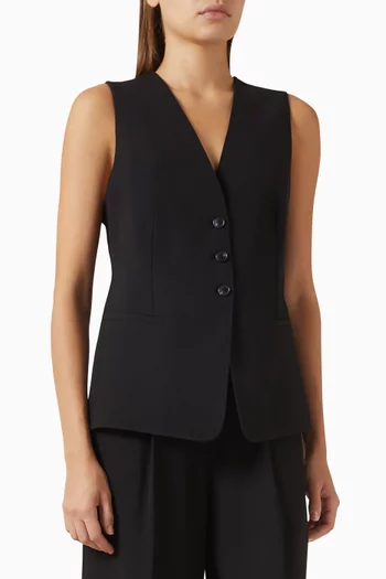 Javesta 1 Waistcoat in Stretch-crepe