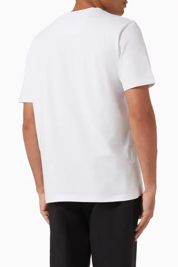 طقم تي شيرت مزين بطبعات، قطعتان