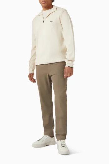 سترة بفتحة رقبة بسحّاب قطن