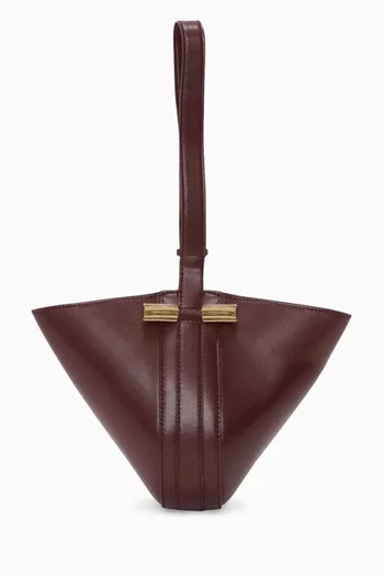 Mini Dia Top-handle Bag in Leather