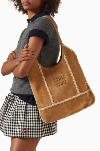 Ivy Tote Bag in Suede