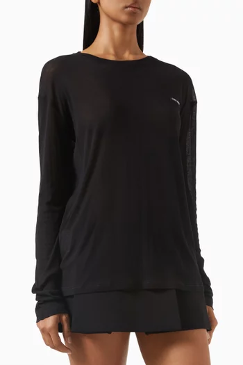 Ribbed T-shirt in Jersey