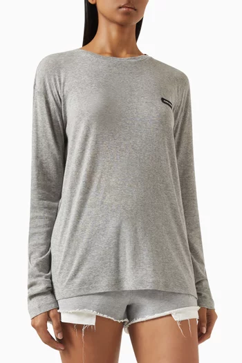 Ribbed T-shirt in Jersey