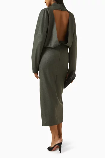 Mileva Midi Dress in Virgin Wool