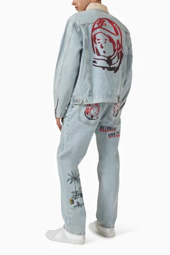 Souvenir Trucker Jacket in Denim