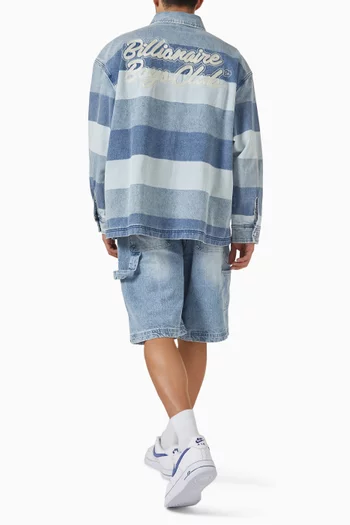Script Rugby Shirt in Denim