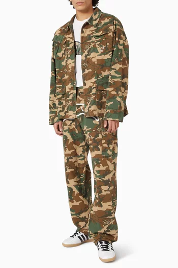 Woodland Camo Running Dog T-shirt in Cotton