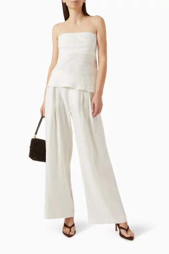 Pleated Pants in Linen