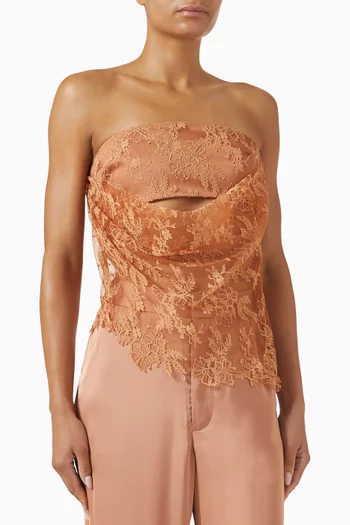 Anna Strapless Top in Lace