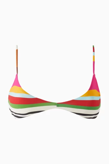 قطعة بيكيني علوية لافيتا بنقشة مخططة