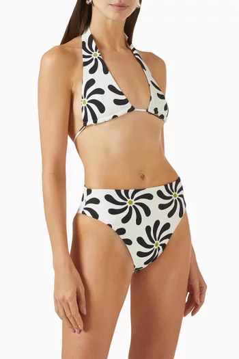 قطعة بيكيني علوية برسيلا بطبعة زهور