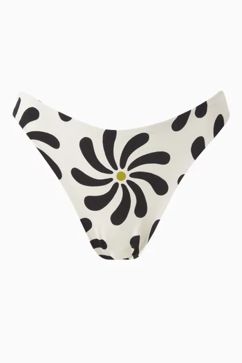 Arrecife Floral-print Bikini Briefs